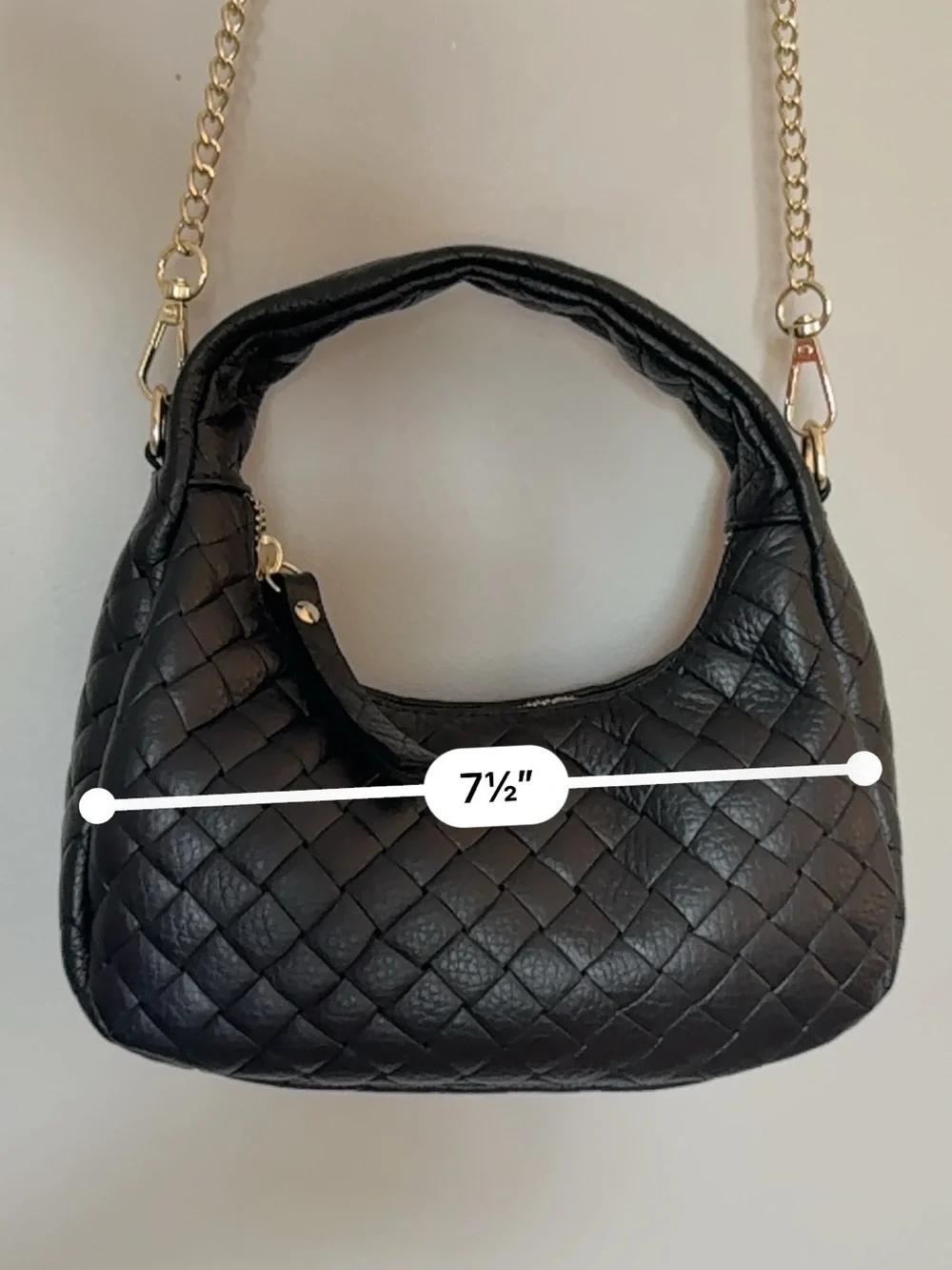 Persaman New York Chloe Bag Black Quilted Shoulder Bag with Chain Strap